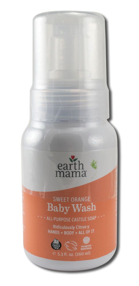 Earth Mama Organics Soaps Sweet Orange Baby Wash 5.3 oz