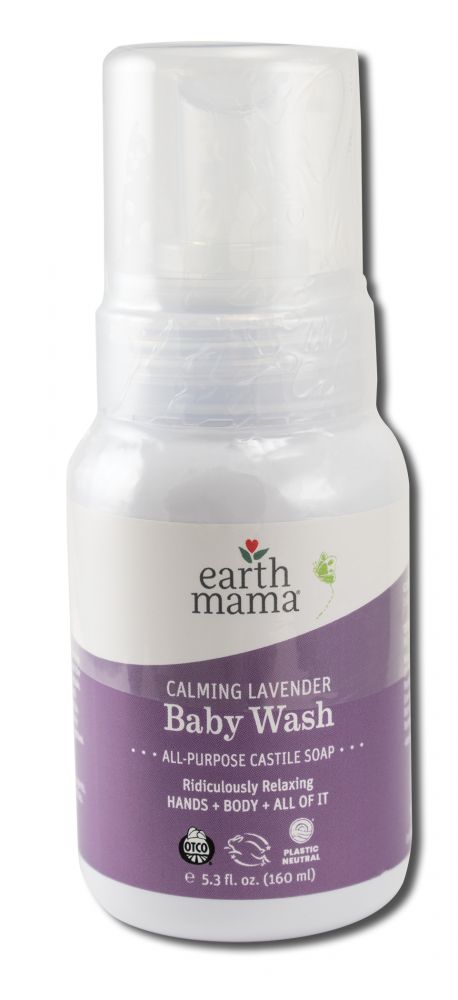 Earth Mama Organics Soaps Calming Lavender Baby Wash 5.3 oz