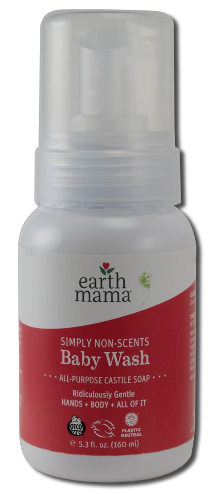 Earth Mama Organics Soaps Simply Non-Scents Baby Wash 5.3 oz