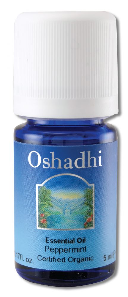 Oshadhi Essential Oil Singles Peppermint, Extra, Organic 5 mL