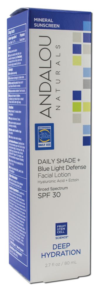 Andalou Naturals Deep Hydration Daily Shade + Blue Light Defense SPF 30 2.7 oz