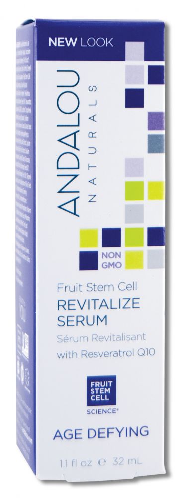 Andalou Naturals Age Defying with Resveratrol Q10 Fruit Stem Cell Revitalize Serum 1.1 oz