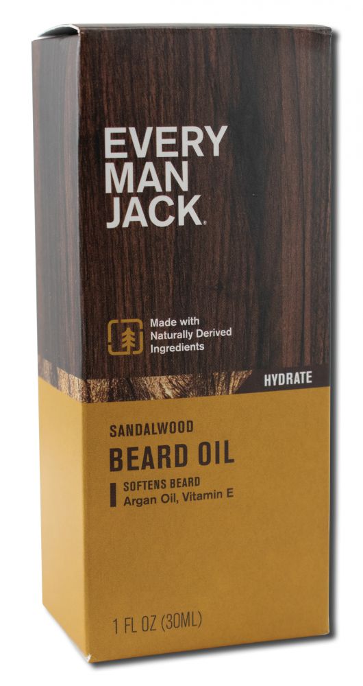 Every Man Jack Hair Beard Oil Sandalwood 1 oz