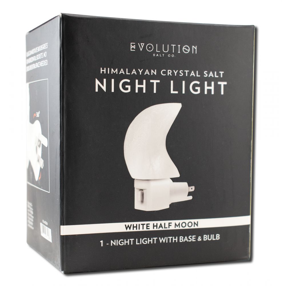 Evolution Salt Natural Salt Lamps Himalayan Salt Night Light White Moon