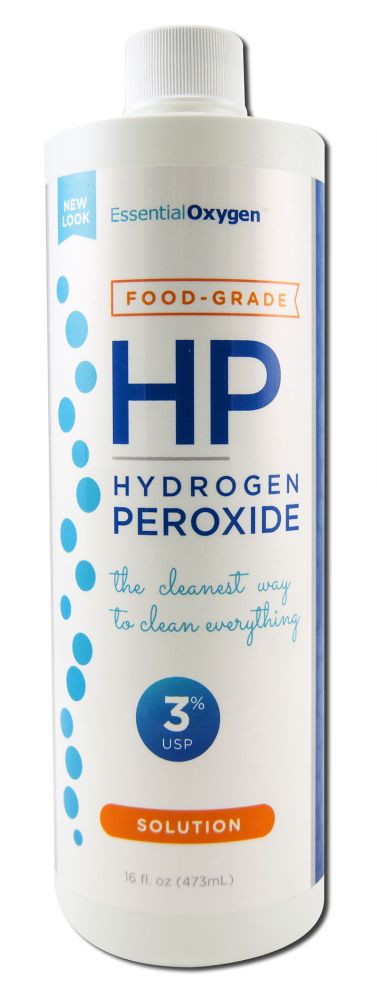 Essential Oxygen Hydrogen Peroxide Hydrogen Peroxide Food Grade 3% 16 oz
