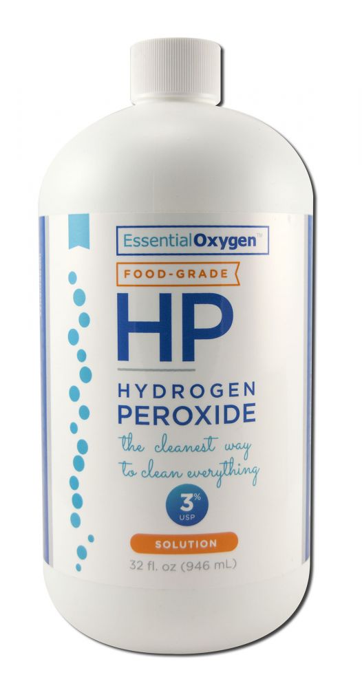 Essential Oxygen Hydrogen Peroxide Hydrogen Peroxide Food Grade 3% Refill 32 oz