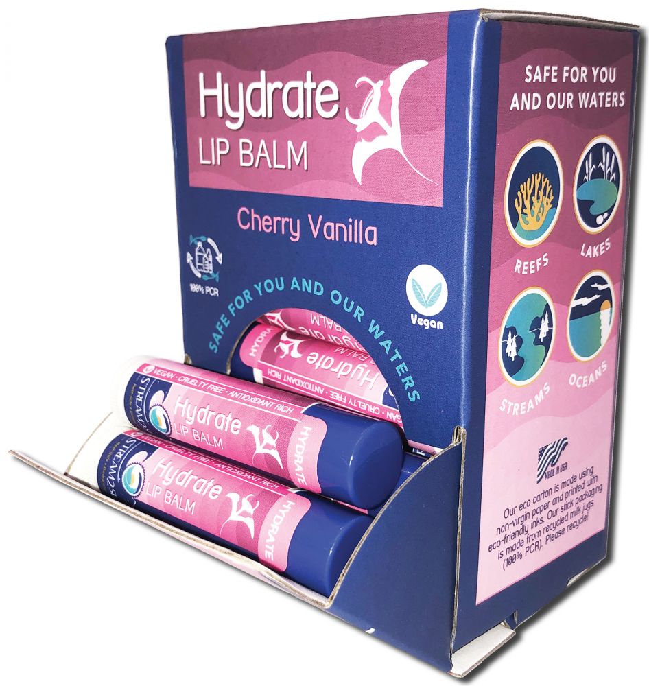STREAM2SEA Lip Balm Cherry Vanilla Hydrate Lip Balm .15 oz 21 ct