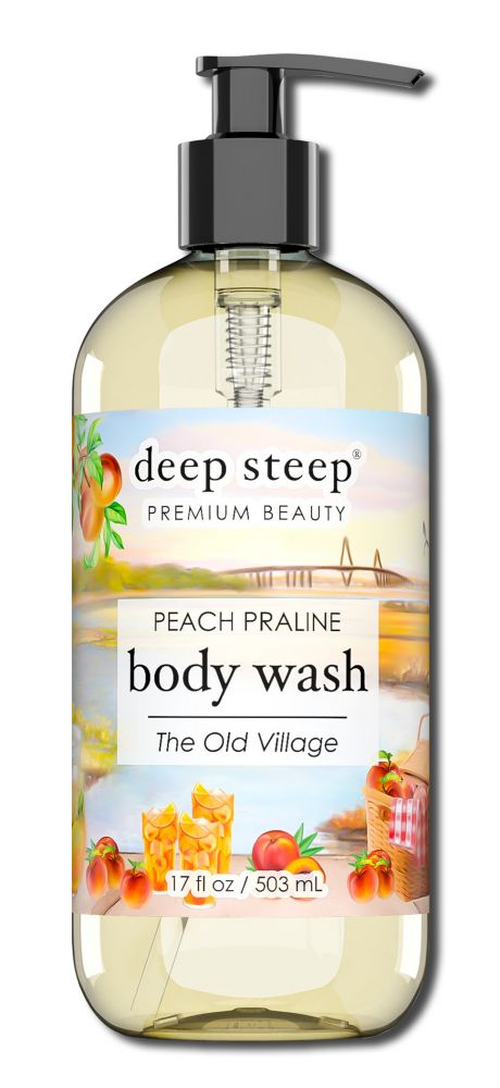 Deep Steep Charleston Collection Peach Praline Body Wash 17 oz