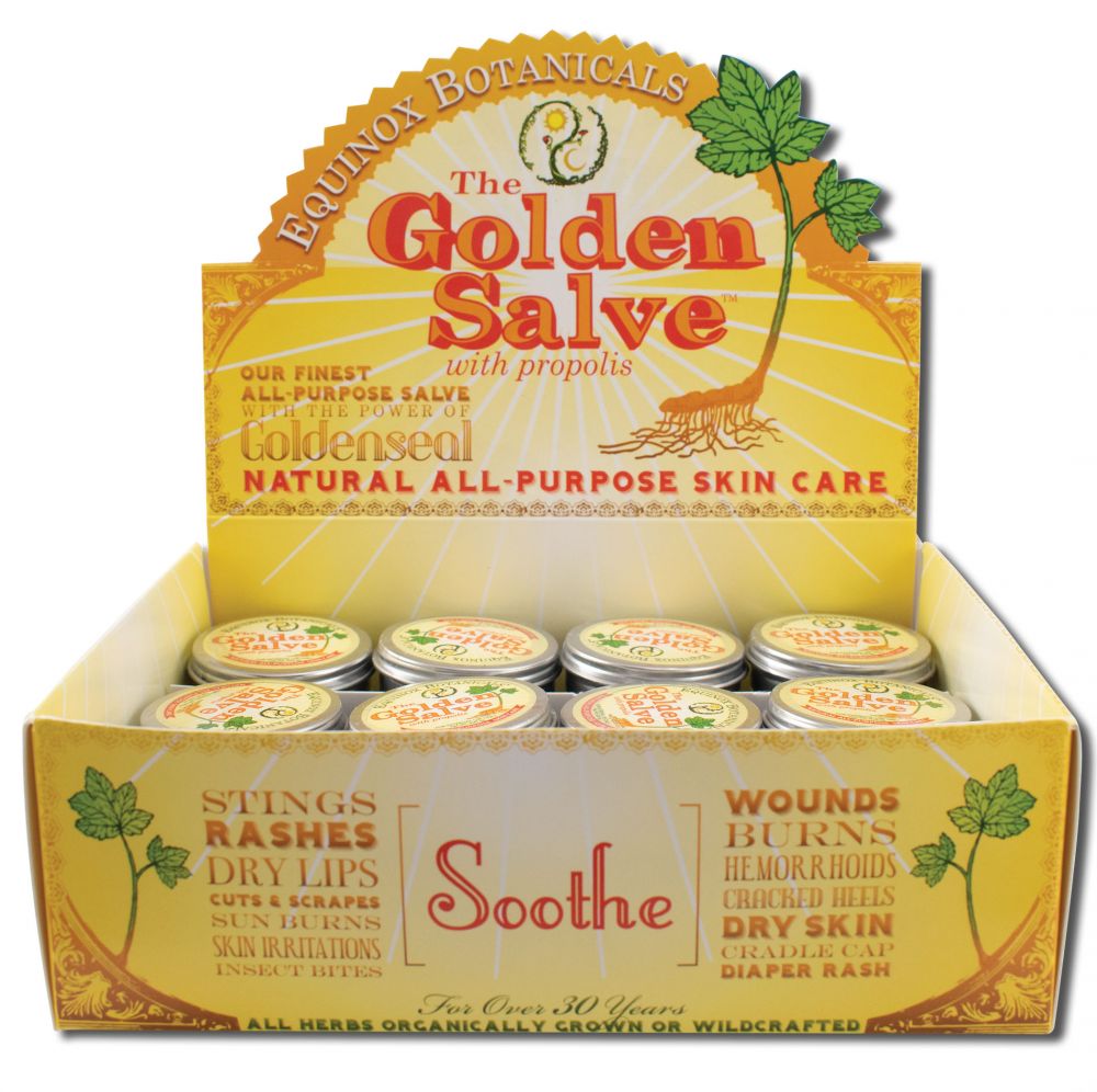 Equinox Botanicals Oils Skin Care Solutions Healing Salve .25 oz 36 pc Box