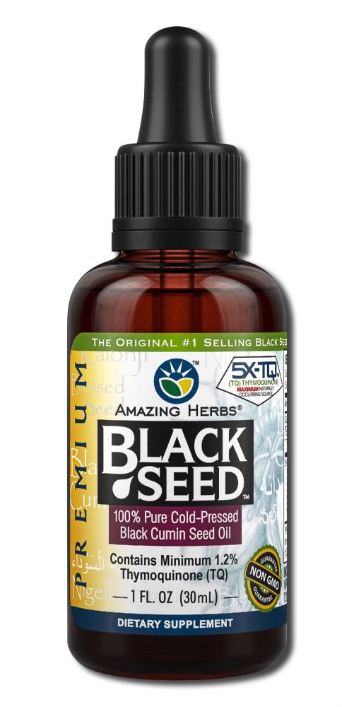 Amazing Herbs Supplements Black Seed Oil 1 oz