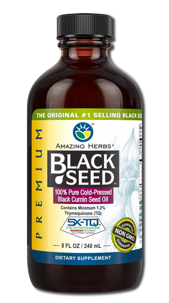 Amazing Herbs Supplements Black Seed Oil 8 oz