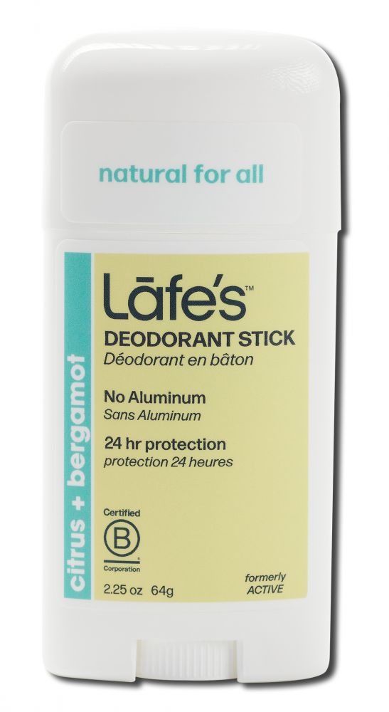 LAFES NATURAL BODYCARE Deodorant Citrus + Bergamot Twist Stick 2.25 oz