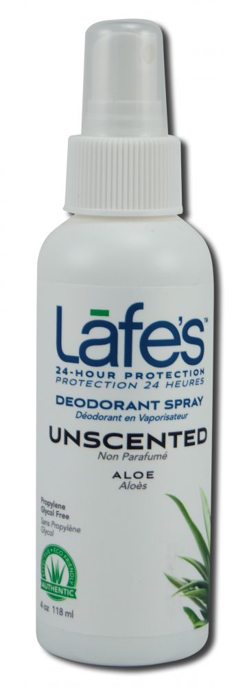 LAFES NATURAL BODYCARE Deodorant Spray with Aloe Vera 4 oz