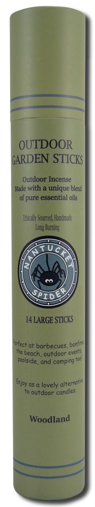 NANTUCKET SPIDER Bug Repellent Outdoor Garden Stick Woodland 14 ct