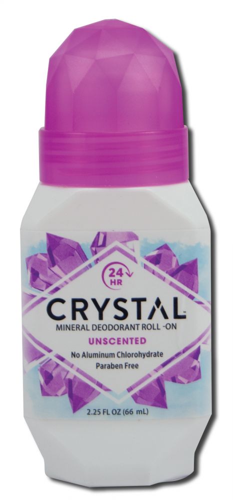 CRYSTAL Deodorant Roll On Unscented 2.5 oz