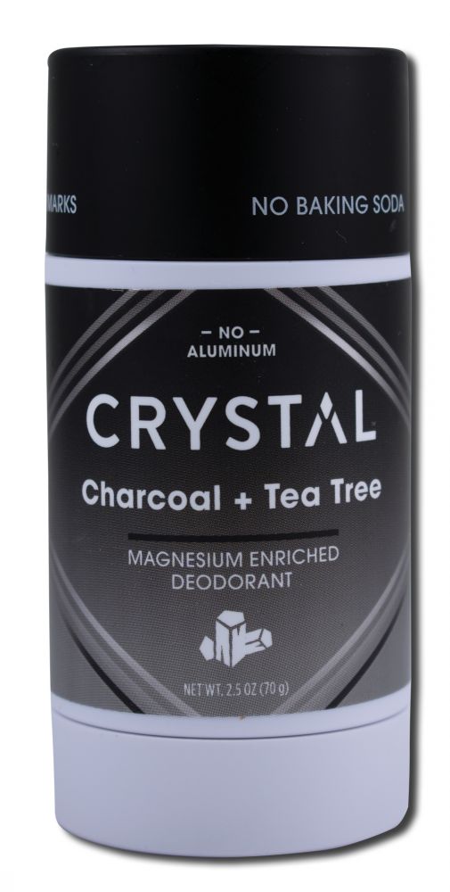 CRYSTAL Deodorant Magnesium Enriched Charcoal + Tea Tree 2.5 oz