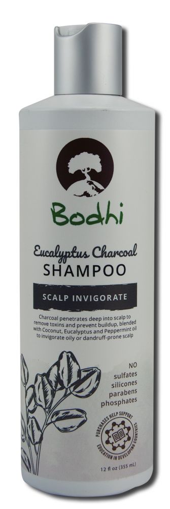 BODHI ORGANICS Hair Care Eucalyptus Charcoal Scalp Invigorate Shampoo 12 oz