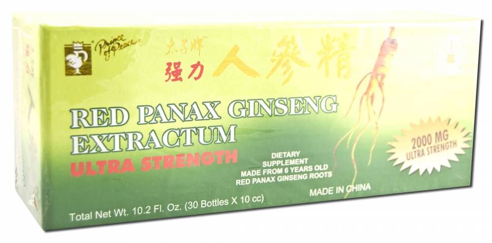 Prince of Peace Chinese Ginseng Extracts And Blends Red Panax Ginseng 30X10cc Boxed