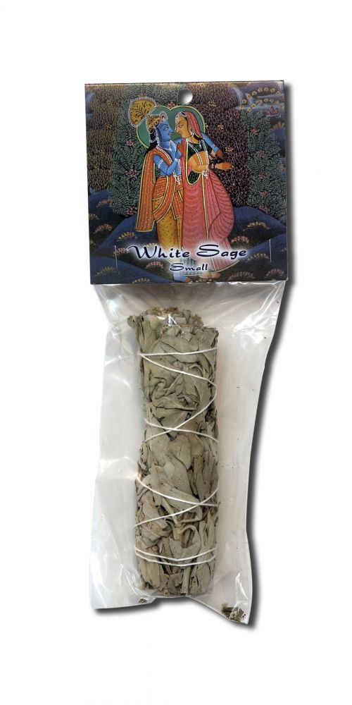 Prabhujis Gifts Sage And Smudging Herbs White Sage Smudge - Small Stick (4"-5")
