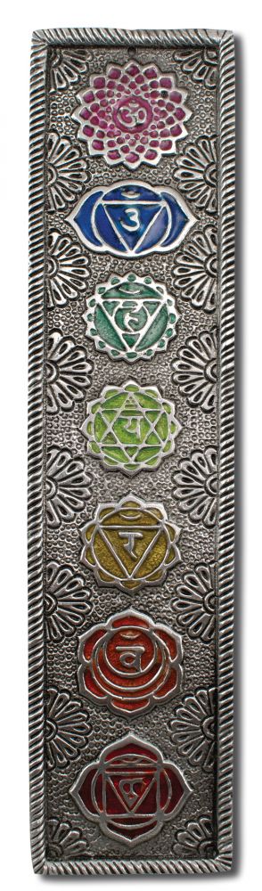Prabhujis Gifts Incense Burners Ornate Metal Seven Chakras 10.75"