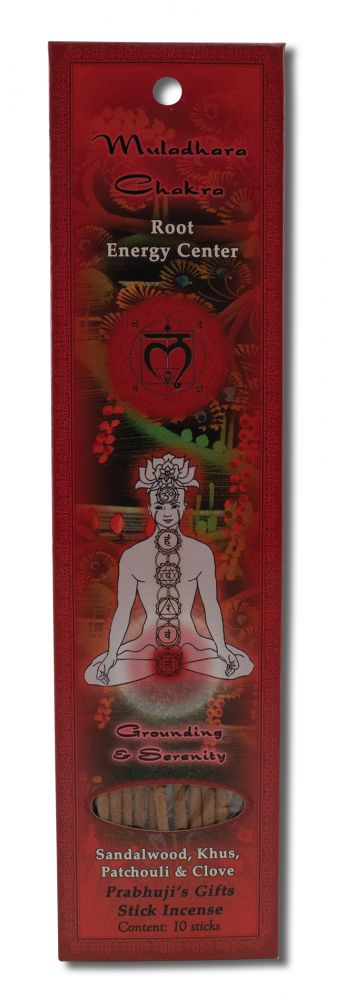 Prabhujis Gifts Incense Sticks Chakra Muladhara 10 pk