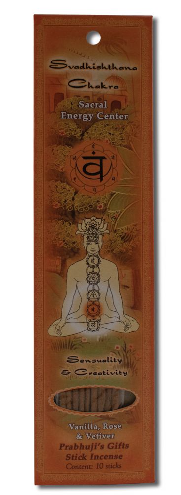 Prabhujis Gifts Incense Sticks Chakra Svadhishthana 10 pk