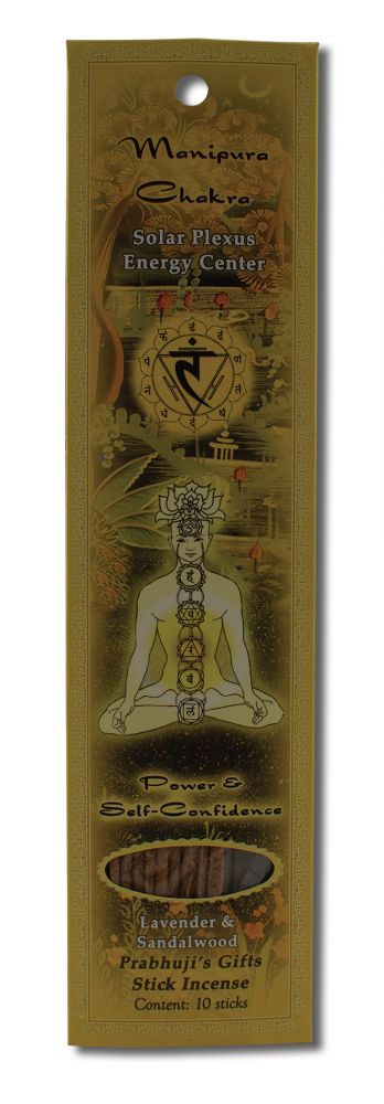 Prabhujis Gifts Incense Sticks Chakra Manipura 10 pk