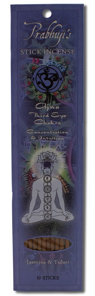 Prabhujis Gifts Incense Sticks Chakra Ajna 10 pk