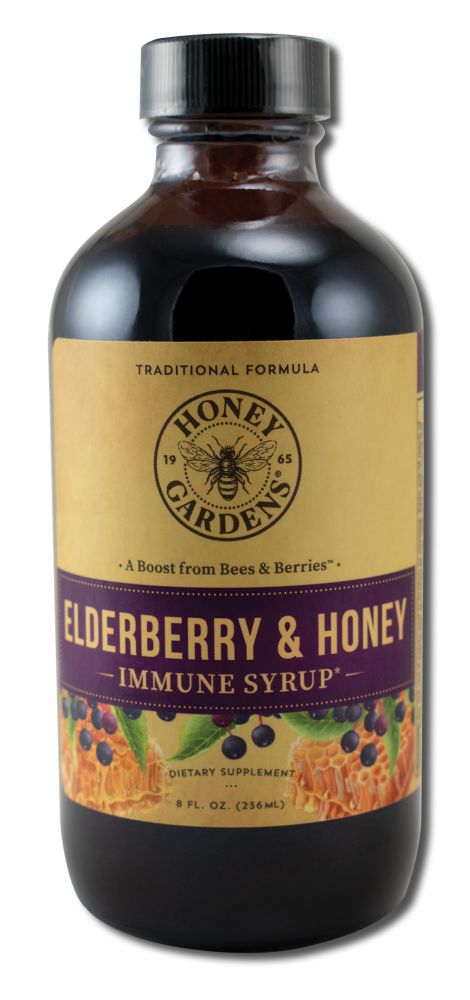 Honey Gardens Apiaries Plant Medicine & The Work of The Bees Honey Elderberry Extract 8 oz