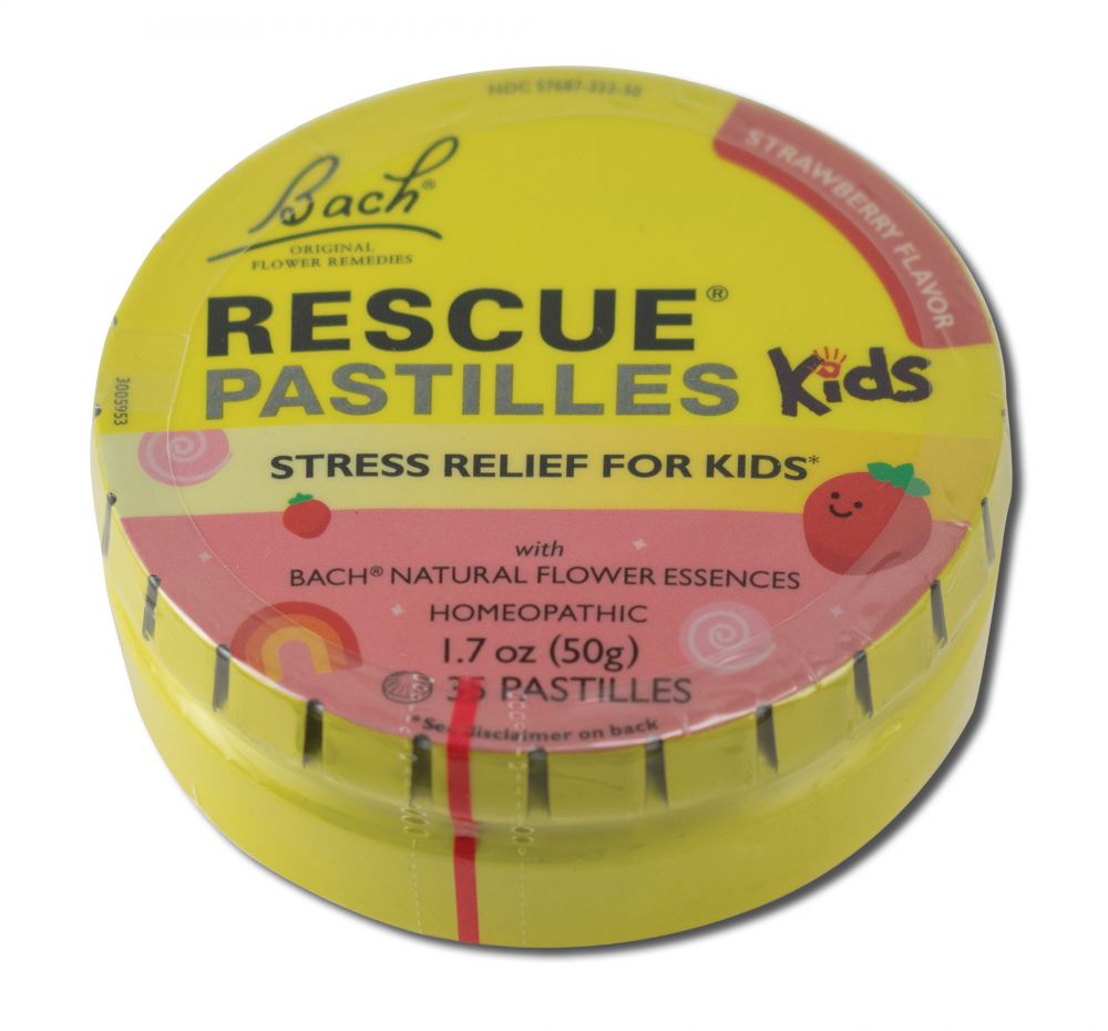 Bach Flower Remedies Nelson Bach Kids Remedies Rescue Pastilles Strawberry 35 ct