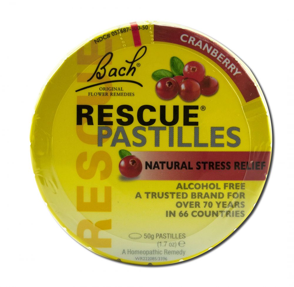 Bach Flower Remedies Rescue Remedy Pastilles Cranberry 50gm
