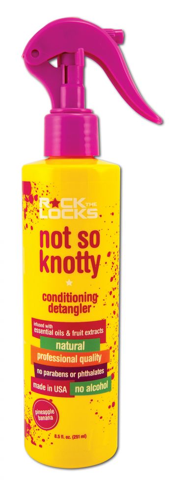 Rock The Locks Haircare Not So Knotty Detangler Pineapple Banana 8.5 oz