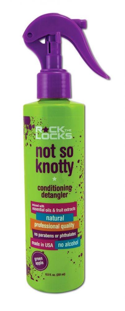 Rock The Locks Haircare Not So Knotty Detangler Green Apple 8.5 oz