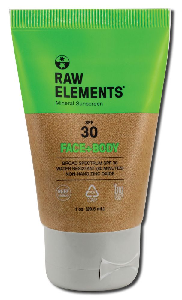 Raw Elements USA Sun Care Natural Sunscreen SPF 30 Travel Size 1 oz