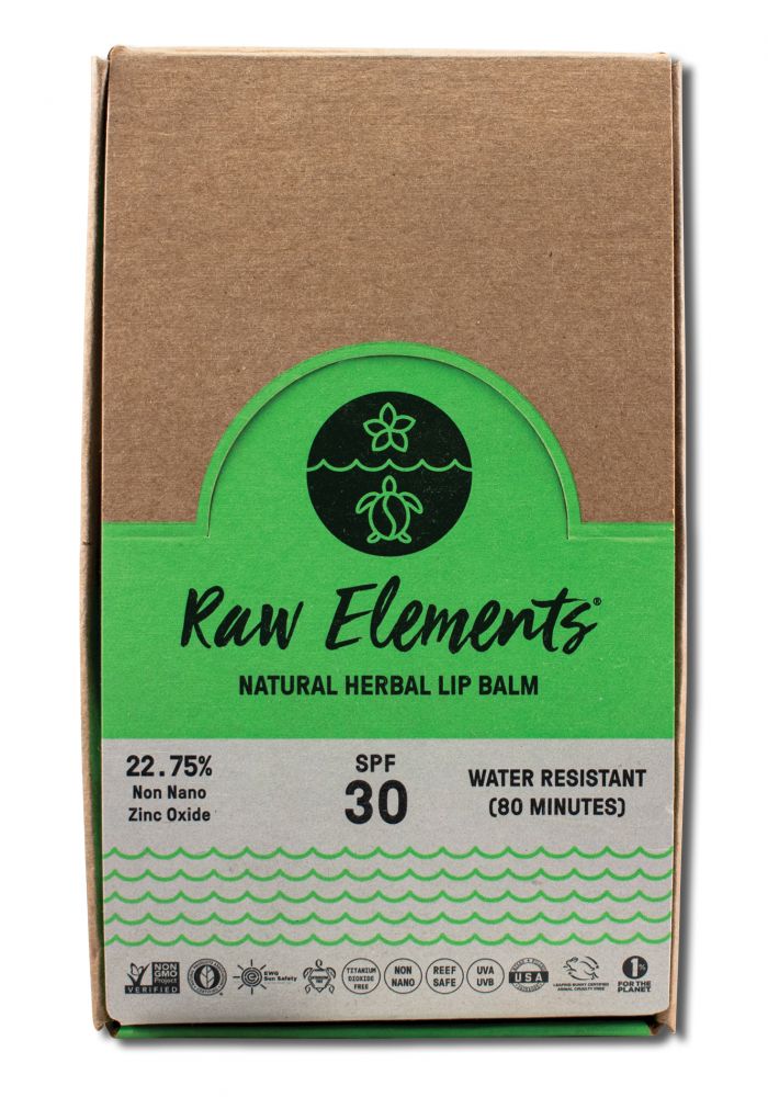 Raw Elements USA Lip Outdoor Lip Rescue SPF 30 .15 oz 24 pc