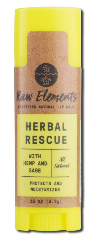 Raw Elements USA Lip Herbal Rescue Lip Balm .15 oz 24 pc