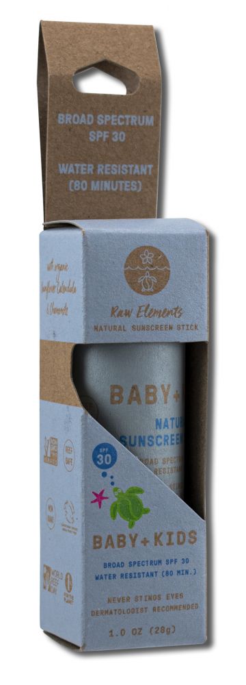 Raw Elements USA Baby & Kids Spf Baby + Kids Paper Stick SPF 30 1 oz