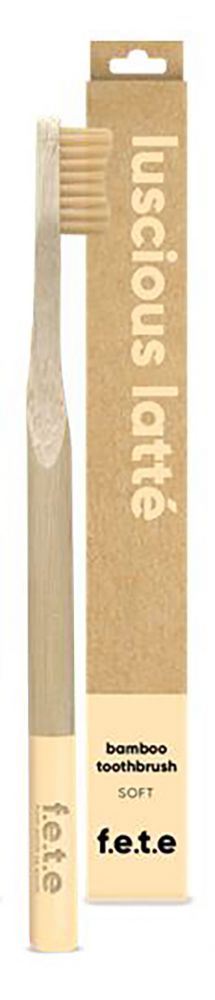 F.E.T.E. Adult Bamboo Toothbrush Luscious Latte Soft