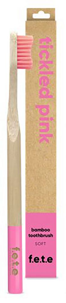 F.E.T.E. Adult Bamboo Toothbrush Tickled Pink Soft