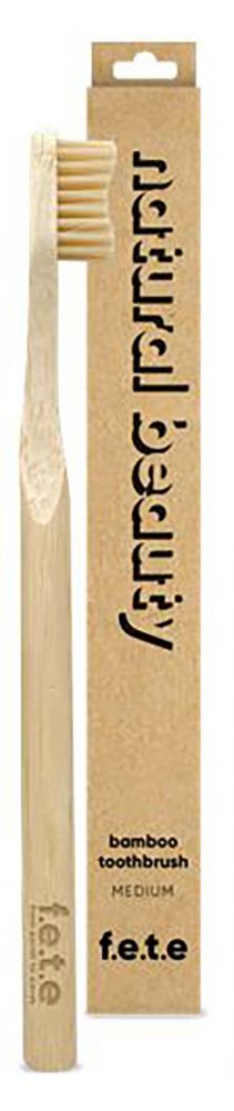 F.E.T.E. Adult Bamboo Toothbrush Natural Beauty Medium