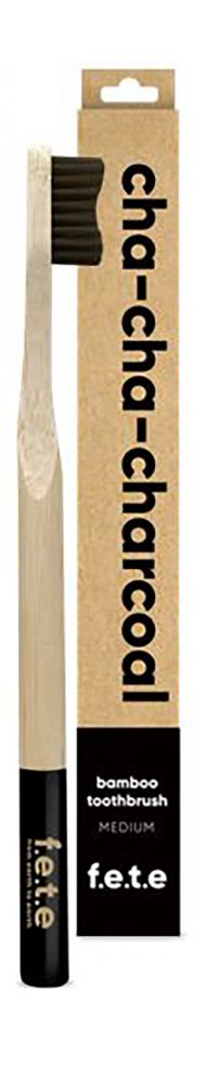 F.E.T.E. Adult Bamboo Toothbrush Cha-Cha Charcoal