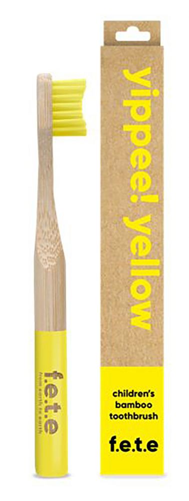 F.E.T.E. Children Bamboo Toothbrush Yipee Yellow! Soft