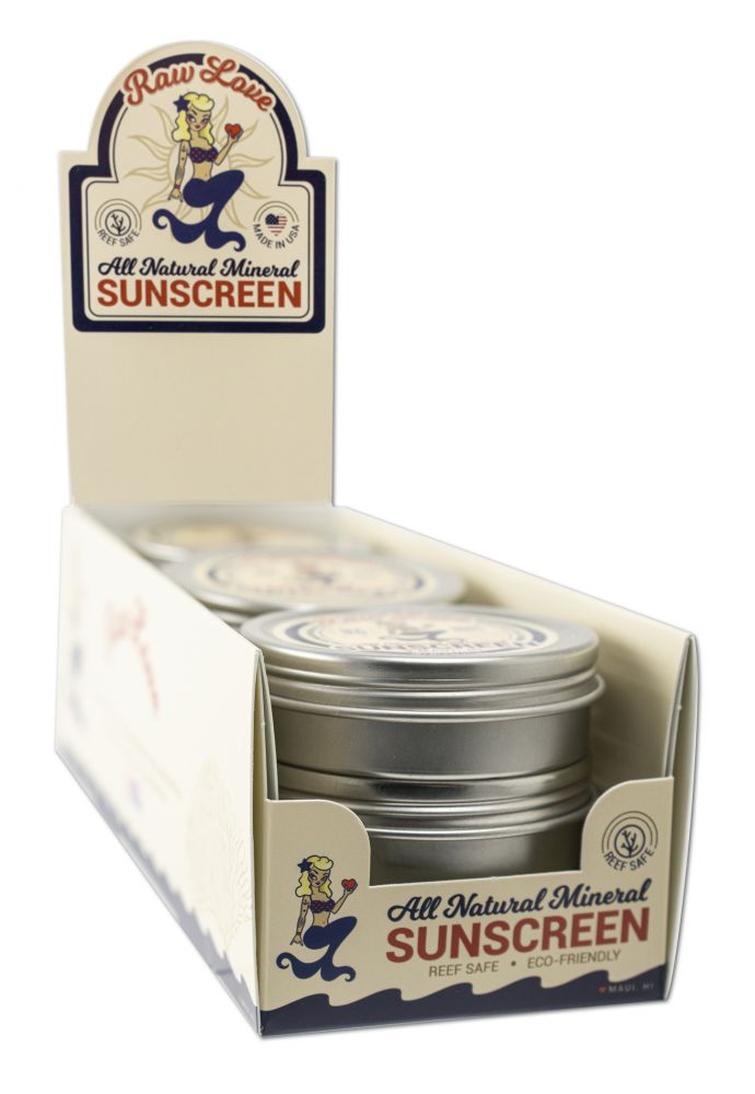RAW LOVE SUNSCREEN RAW LOVE SUNSCREEN All Natural Mineral Sunscreen 4 oz SPF 35 9 pk