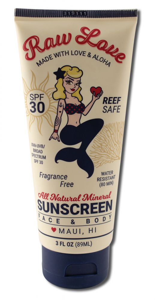 RAW LOVE SUNSCREEN RAW LOVE SUNSCREEN Sunscreen Tube 3 oz