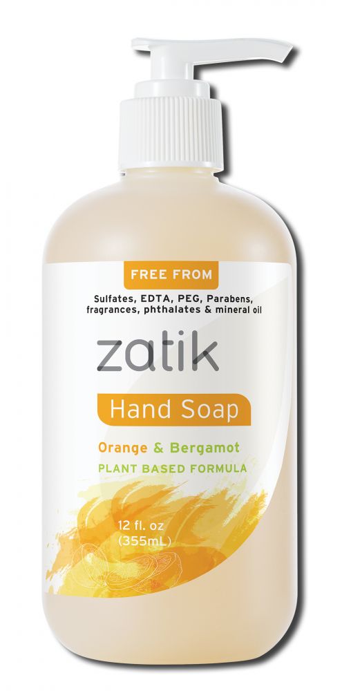 ZATIK Body Care Orange & Bergamot Liquid Hand Soap 12 oz