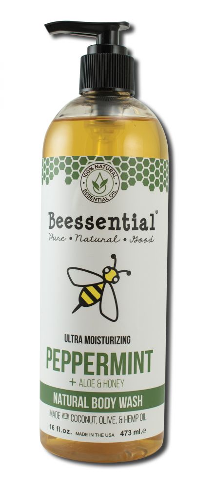 BEESSENTIAL CASTILE BASED BODY WASH Peppermint 16 oz