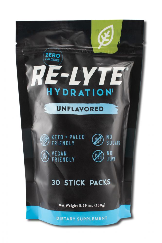 Redmond Trading Company REDMOND RE-LYTE ELECTROLYTE DRINK MIX Hydration Unflavored 30 Stick Pack