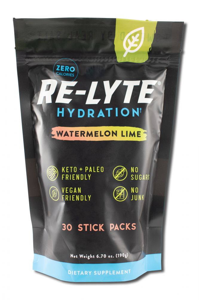 Redmond Trading Company REDMOND RE-LYTE ELECTROLYTE DRINK MIX Hydration Watermelon 30 Stick Pack