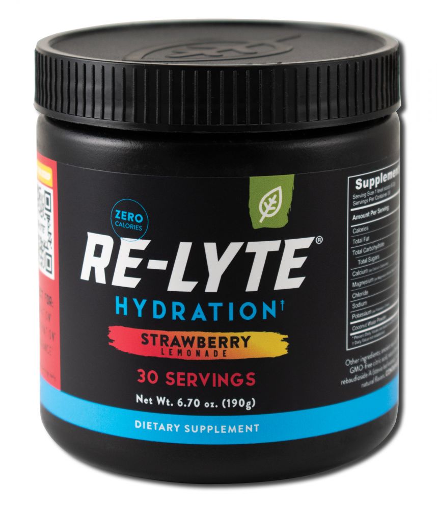 Redmond Trading Company REDMOND RE-LYTE ELECTROLYTE DRINK MIX Hydration Strawberry Lemonade 6.88 oz jar