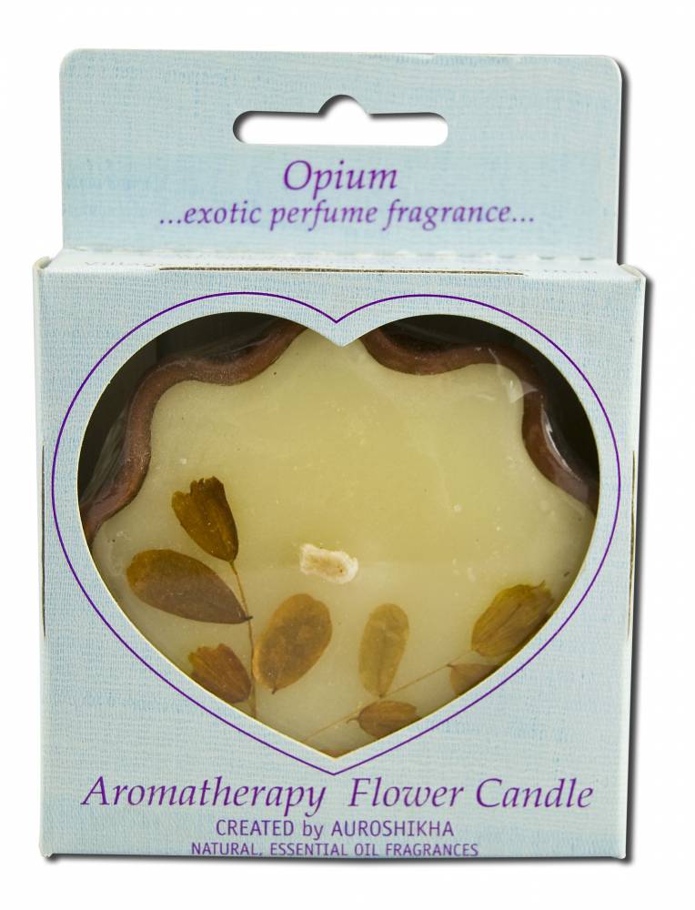 Auroshikha Flower Shape Terra Cotta (3.38 in x 1 in) Flower Candles Opium